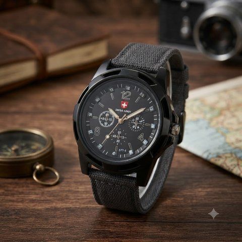 Чоловічий годинник Swiss Army Чорний 284 фото