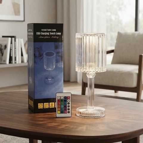 Кристальна настільна лампа Crystal Table Lamp 673 фото